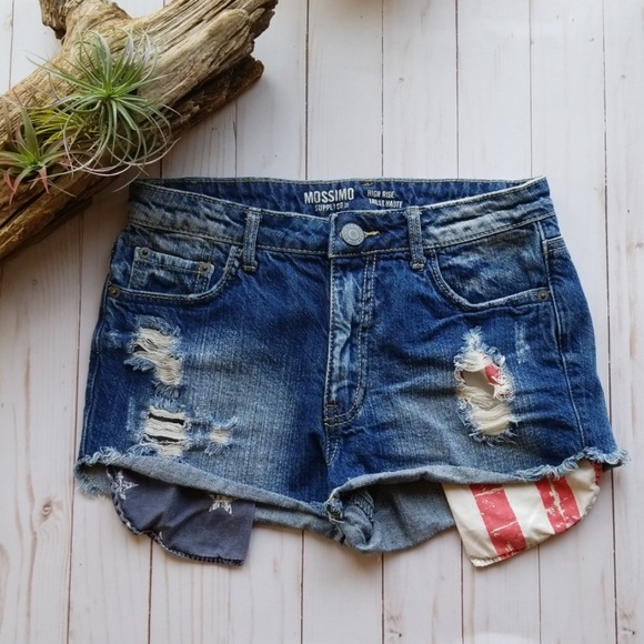 Mossimo Supply Co. Pants - High Rise Americana Jean Shorts